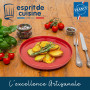 ESPRIT DE CUISINE - Lot de 4 Assiettes Plates En Céramique - Design Élégant - Résistant Aux Rayures - Solide Et Durable - Facile