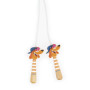 Janod - Corde à Sauter Réglable pour Enfants - Poignées Tetes de Chiens en Bois - 2m de Corde - Idéal pour Jouer en Extérieur et