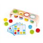 Janod - Essentiel - Tri des Couleurs - Jeu Educatif Premier Âge en Bois - Apprentissage des Couleurs et Motricité Fine - Peintur