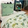 CÔTE DECO Parure de lit 140x200 cm Enfant réversible - Housse de Couette 140x200 cm + 1 Taie d'oreiller 63x63 cm Motif imprimé D