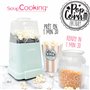 ScrapCooking - Pop Corn Factory - Machine à Popcorn Électrique - Prêt en 1 min 30 - Sans Huile ou Matières Grasses - Appareil Ré