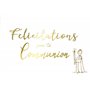 68-6009 Carte Félicitations pour ta Communion Garçon Fille Texte Doré Brillant - Avec Enveloppe Blanche Format 12x17,5cm - Petit
