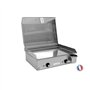 PLANCHAELEC - Plancha Electrique NEO E530-2400W - Couvercle + 2 Ustensiles - Inox - Thermostat Réglable - 8 Personnes - Made In 