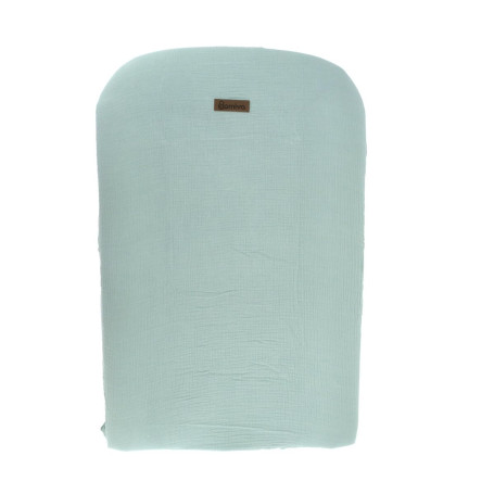 DOMIVA - HOUSSE MATELAS A LANGER 50x75 cm CELADON EN GAZE DE COTON