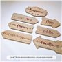 Lot 7 flèches directionnelles en bois | 45 x 13 cm | Décoration mariage - Panneaux de signalisation - Signalétique mariage à acc