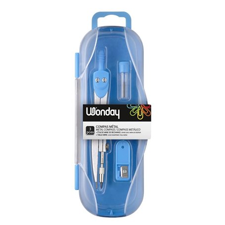 WONDAY - Compas Coffret 3 Pièces dans son étui