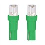 2x AMPOULE LED 12V 0.2W T5 WEDGE VOITURE MOTO COMPTEUR TEMOIN TUNING (Vert)