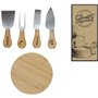 Coffret FROMAGE Plat de service en Bambou et 4 couteaux a fromage