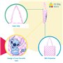 mybagstory - Sac Shopping Stitch Rose - Femme - Adolescente - Plage - Courses - Lycée - Collège - Taille 40 cm - Bretelles - Idé