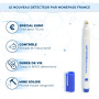 Lot de 3 stylos détecteur de faux billets spécial Euro - Tout nouveau modèle dédié à l'euro pour encore plus d'efficacité. Détec