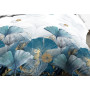 Le linge de Jules 220x240 - Ginko Bleu Housse de Couette 220x240 + 2 taies - Pur Coton 57 Fils - Ginko Bleu