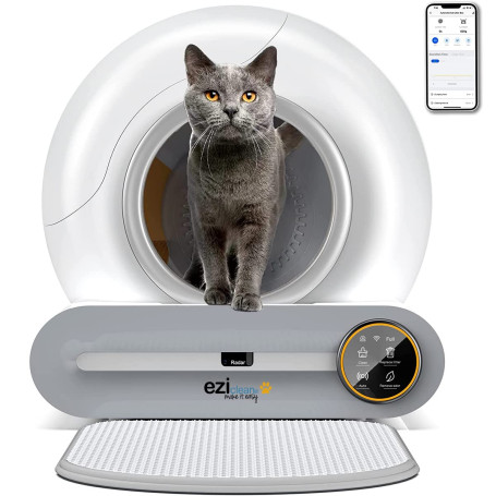 EZICLEAN Litière Robot autonettoyante connectée - Maison de Toilette pour Chat CATBOT K8i