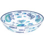 Les Jardins de la Comtesse - Grand Saladier en Mélamine - Caraïbes - 4L / Ø 31 cm - Bleu Mer et Poissons - Service de Table de l
