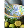 Les Jardins de la Comtesse - Saladier Profond en Mélamine - Capri - 3L / 25 cm - Citrons jaunes - Service de Table de la Vaissel