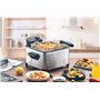 SENYA Friteuse électrique cuve amovible inox 5L, grande capacité, 3 paniers amovibles, 2000W, Family Fryer, SYCK-DF009, Argent