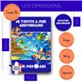 RXLITE NOUVEAUTE 2024 Kit créatif participatif premium de 20 Cartes d'invitation anniversaire à gratter thème Sonic Hérisson en