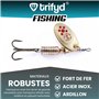 trifyd® Fishing - cuillere tournante de pêche à la Truite et Petits carnassiers, Le Pack de 5 cuillères