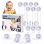 Bloc placard Bebe (10 Pièces) Sécurité Enfant - Bloque Porte Placard Fenêtre - Protection Sécurite Domestique - Sécurité Serrure