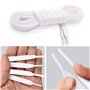 MARKETIFAR Lacets Blancs pour Baskets-4 Paires Lacet Blanc-Lacet Chaussure-Parfait pour Converse Haute-Lacets blancs plats-150 c