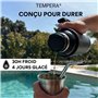TEMPERA Thermos à maté - 1L | Double Paroi Acier inoxydable, Sans BPA | Calebasse/Gobelet 240ml intégrée | Garde le chaud 24h, F