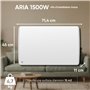 BESTHERM - Radiateur électrique fixe à inertie sèche céramique 1500W Bestherm ARIA horizontal blanc