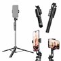 Astradeal - Support Téléphone Extensible 180 cm - Trépied Smartphone Télescopique Réglable - Perche à Selfie Professionnelle - S