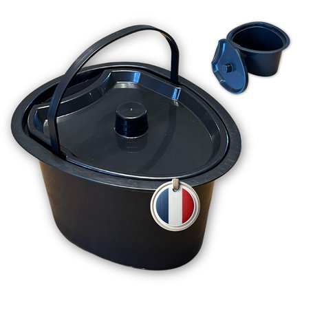 Pot de chambre adulte avec couvercle hygiénique HABEYGARD® | Portable et pratique pour la nuit