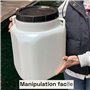 Bidon Plastique 20 litres avec Large Ouverture (Ø18,5 cm) – Stockage Alimentaire et Eau Potable – Poignée Ergonomique et Couverc