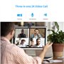 Webcam 2K avec Haut-Parleur et Microphone Tout-en-Un pour Salle de réunion ou Bu