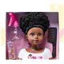 LITTLE NAPPY Tête à coiffer Cheveux Afro avec Ses Accessoires pour Apprendre à coiffer en s'amusant pour Les Enfants avec Peigne