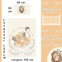 Housse de couette bebe Simba Le roi Lion 100x135 cm avec taie d'oreiller 40x60 cm | Linge/Parure de lit bébé idéal pour les lits