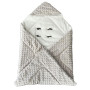 Sourire d'eveil couverture cosy bébé enveloppante nid d'ange 90x120 multifonction toutes saisons pour sièges auto avec capuche f