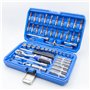 S-TECHNIC Coffret de Douilles - Embouts et Cle a Cliquet 1/4" Coffret a Douilles Etoile-Torx- Douille longues