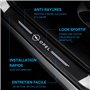 ODOKIT Seuil De Protection Fibre De Carbone Noir - Compatible avec Opel Corsa Mokka Astra Crossland Grandland - Accessoires 4 Pi