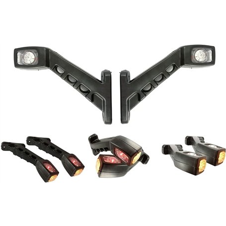 2 x LED Feux Gabarit Position Feu Lateral Rouge Blanc Jaune 12v 24v Remolque Camion Camionette Lampe