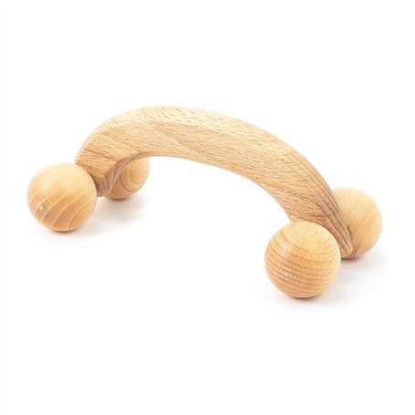Tuuli Accessories Masseur Rouleau de Massage Appareil Dos Épaule Cou Jambes Corps Musculaire Bois Boule 18 x 7 x 6 cm