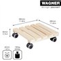 Wagner Support à roulettes pour Pot de Fleur PALETTI 29 x 29 x 8 cm I Roule Pot de Plant pour l'intérieur I Suport Roulant en Bo