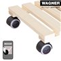 Wagner Support à roulettes pour Pot de Fleur PALETTI 29 x 29 x 8 cm I Roule Pot de Plant pour l'intérieur I Suport Roulant en Bo
