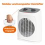 Bomann® Radiateur soufflant avec fonction ventilateur, chauffage électrique avec thermostat réglable en continu et 2 niveaux de