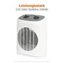 Bomann® Radiateur soufflant avec fonction ventilateur, chauffage électrique avec thermostat réglable en continu et 2 niveaux de