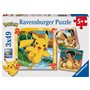Ravensburger - Puzzle Enfant - Lot de 3 Puzzles 49 pièces - Pikachu