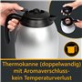 Clatronic® Cafetière thermos | Cafetière automatique pour 8-10 tasses de café filtre | Stop-goutte & arrêt automatique | Insert