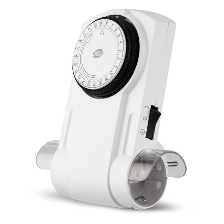 REV Prise programmable numér. blanc 2x