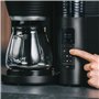 Melitta Cafetière à Filtre AromaFresh Glass Pro X Noire, avec Moulin à grains Intégré & Verseuse Isotherme, Double Fonction Minu