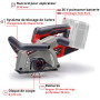 Einhell Professional Rainureuse sans fil TP-MA 36/30 Li BL-Solo Power X-Change (36 V, largeur et profondeur de coupe jusqu’à 30