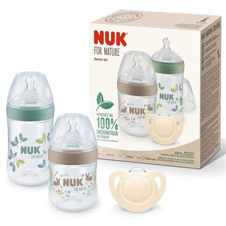 NUK for Nature Start Lot de 4 biberons et tétines