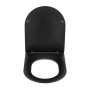 WENKO Abattant WC Galati noir mat | Abattant WC design avec descente amortie Soft-Close en Duroplast | Ultraflat et hygiénique |