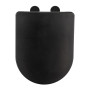 WENKO Abattant WC Galati noir mat | Abattant WC design avec descente amortie Soft-Close en Duroplast | Ultraflat et hygiénique |