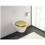 WENKO Abattant WC Mod. Aldeno or mat | Siège WC en MDF FSC doré avec fixation en acier inoxydable | Design élégant et résistant