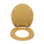 WENKO Abattant WC Mod. Aldeno or mat | Siège WC en MDF FSC doré avec fixation en acier inoxydable | Design élégant et résistant